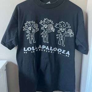 Vintage lollapalooza black tee shirt 90s vintage